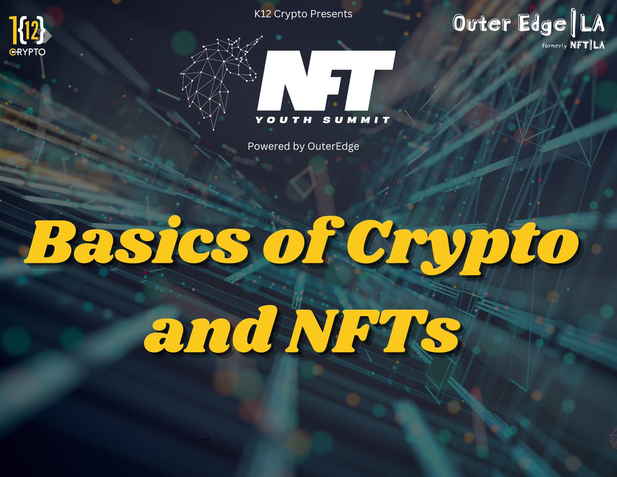🎉 Exciting news! Join us for our Next Generation Financial Teaching Youth Summit on March 15th where we're hosting a workshop on the Basics of Crypto and NFTs for the youth!💰💻.

#CryptoBasics #NFTs #FinancialEducation #Investing #BlockchainTechnology