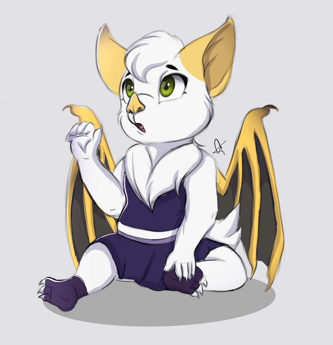 akaAmaru2020's tweet photo. Made an oc based on a Honduran White bat (and her bab) #oc #batkin #anthro https://t.co/kENmMybE0r