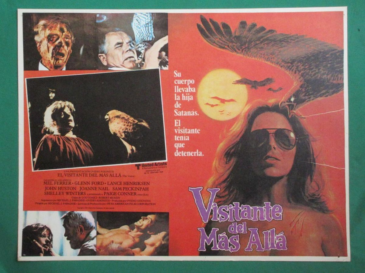 4 x FOH stills that are as insane as the film.Giulio Paradisi's THE VISITOR (aka Stridulum/1979) which, as batshit as it is, truly has too be seen by everyone. Produced by Ovidio (TENTACLES,MADHOUSE) G. Assonitis!