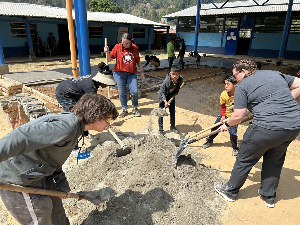 sara_wickham's tweet photo. Proud of @LPSEDGE students for working so hard to build a multipurpose area for students of the Chijacinto school in Guatemala! https://t.co/DETlVWYM4X