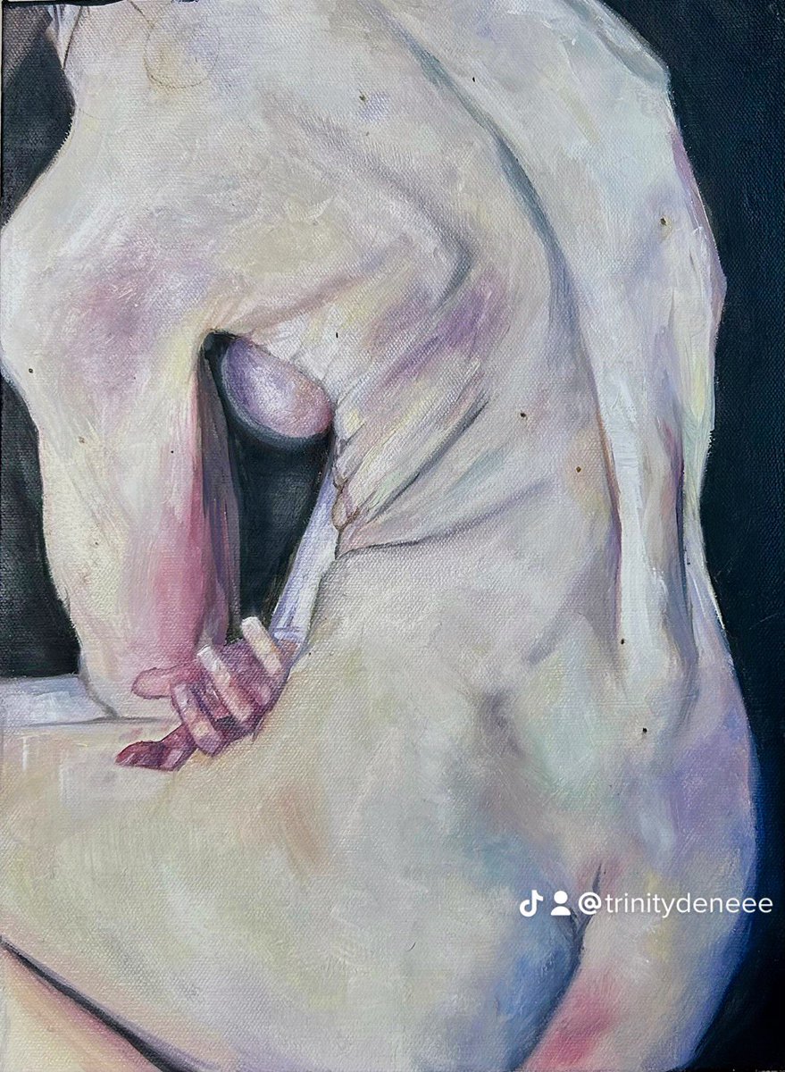 Triniteeartis's tweet photo. “This time she grieves” 12x16 oil on canvas. 
Will be available in my solo show August 2023 https://t.co/kmMwArtkkq