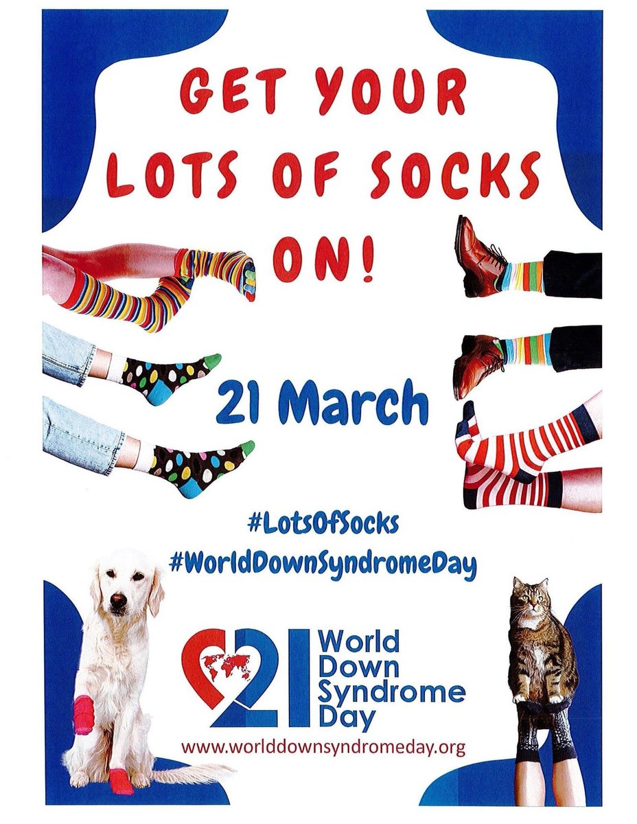 We hope you’ll join us in celebrating #WorldDownSyndromeDay on March 21st by wearing your most eye-catching socks! 👀🧦