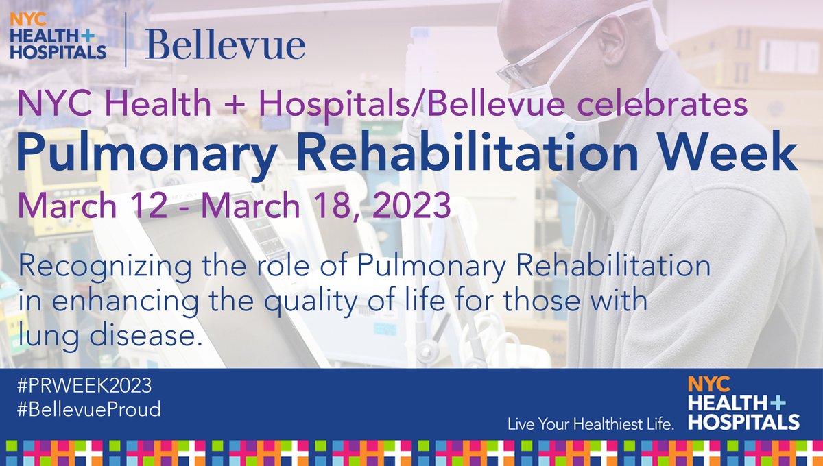 BellevueHosp's tweet photo. Thank you to our hard-working #PulmonaryRehab teams who help patients with chronic lung diseases like #asthma and #COPD to feel better and breathe easier. #PRWeek2023 #MondayMotivation #BellevueProud https://t.co/jQxuWxU6B9