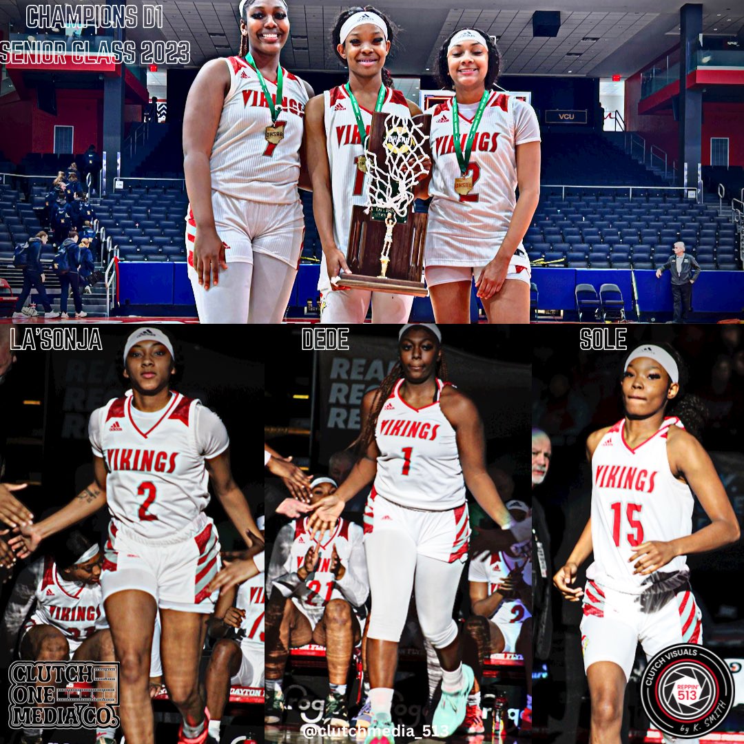 clutchhoophers's tweet photo. Congrats Senior Class @PVikes well deserved @solewilliams15 committed to Teaxas A&amp;M @lasonja13 committed to Ohio Dominican @Diawna1 committed to Stetson University it was a pleasure watching your high school career, good luck at the next level ‼️⛹🏾‍♀️👩🏽‍🎓#girlshoopsmatter #statechamps https://t.co/toZwreSbsk