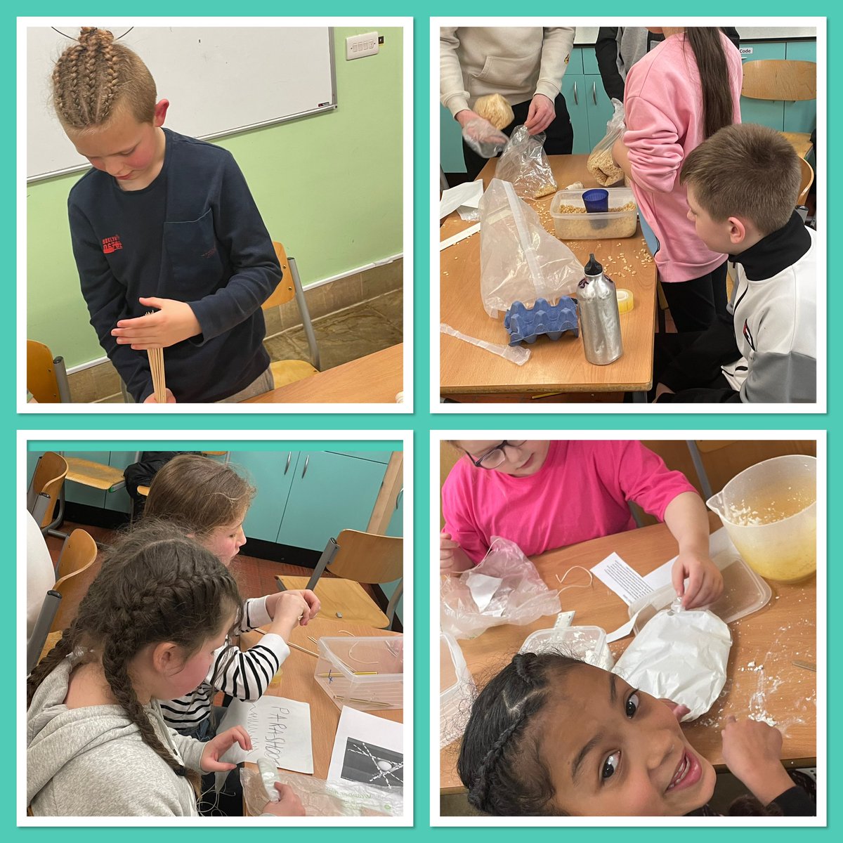 After a very wet walk the children were challenged to a science activity to create a protective vessel for their high ropes egg drop later in the week !!! Whose egg will survive ? #scienceweek <a href="/BartonMossCPS/">BartonMossCPS</a> #bmscience <a href="/woolley_mrs/">Mrs Woolley</a> <a href="/MrCornishTweets/">Mr Cornish 🏳️‍🌈</a>