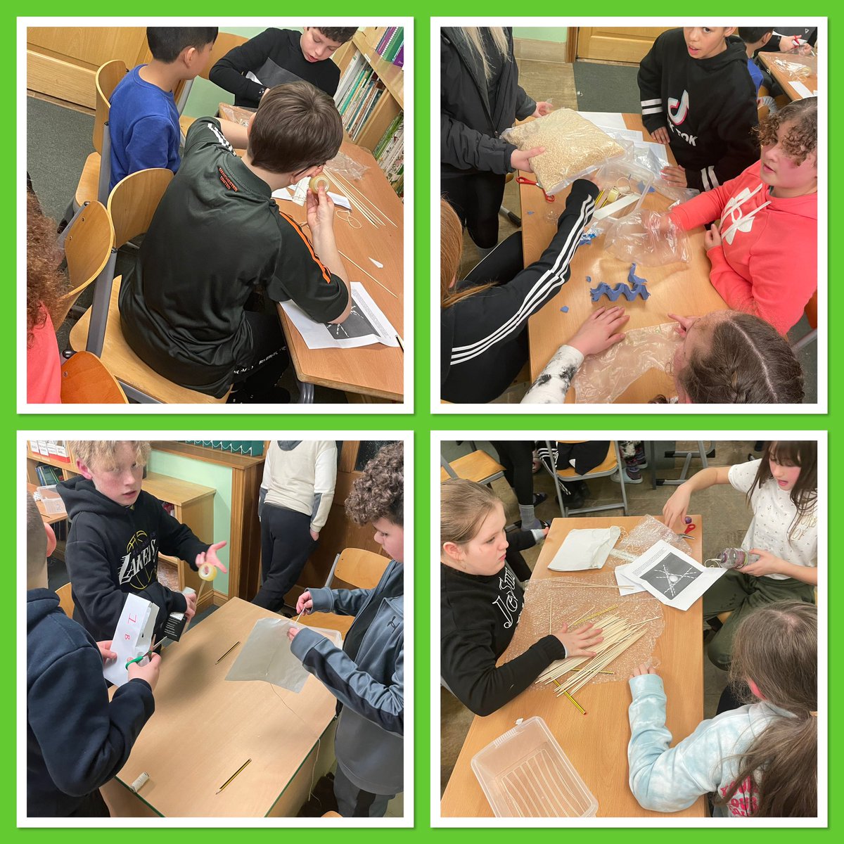 SwantonSarah's tweet photo. After a very wet walk the children were challenged to a science activity to create a protective vessel for their high ropes egg drop later in the week !!! Whose egg will survive ? #scienceweek @BartonMossCPS #bmscience @woolley_mrs @MrCornishTweets https://t.co/UxENxMhe3r