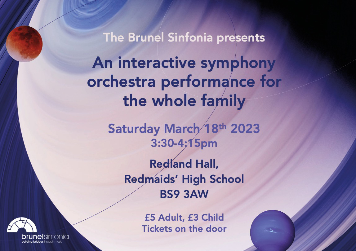 brunelsinfonia's tweet image. Come along to our fantastic children's concert this Sat afternoon @redmaidshigh - a great chance for children to see and  hear all the instruments of the orchestra in action!
Tickets are £5 adult, £3 child available on the door only