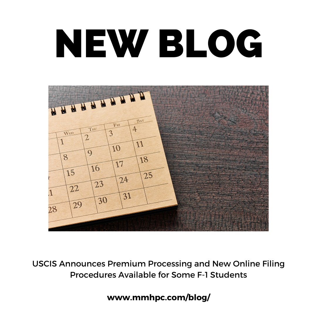 MMHPC's tweet image. Attorney Marjorie M. Filice explains USCIS Announces Premium Processing and New Online Filing Procedures Available for Some F-1 Students

#USCIS #premiumprocessing #f1students

mmhpc.com/uscis-announce…