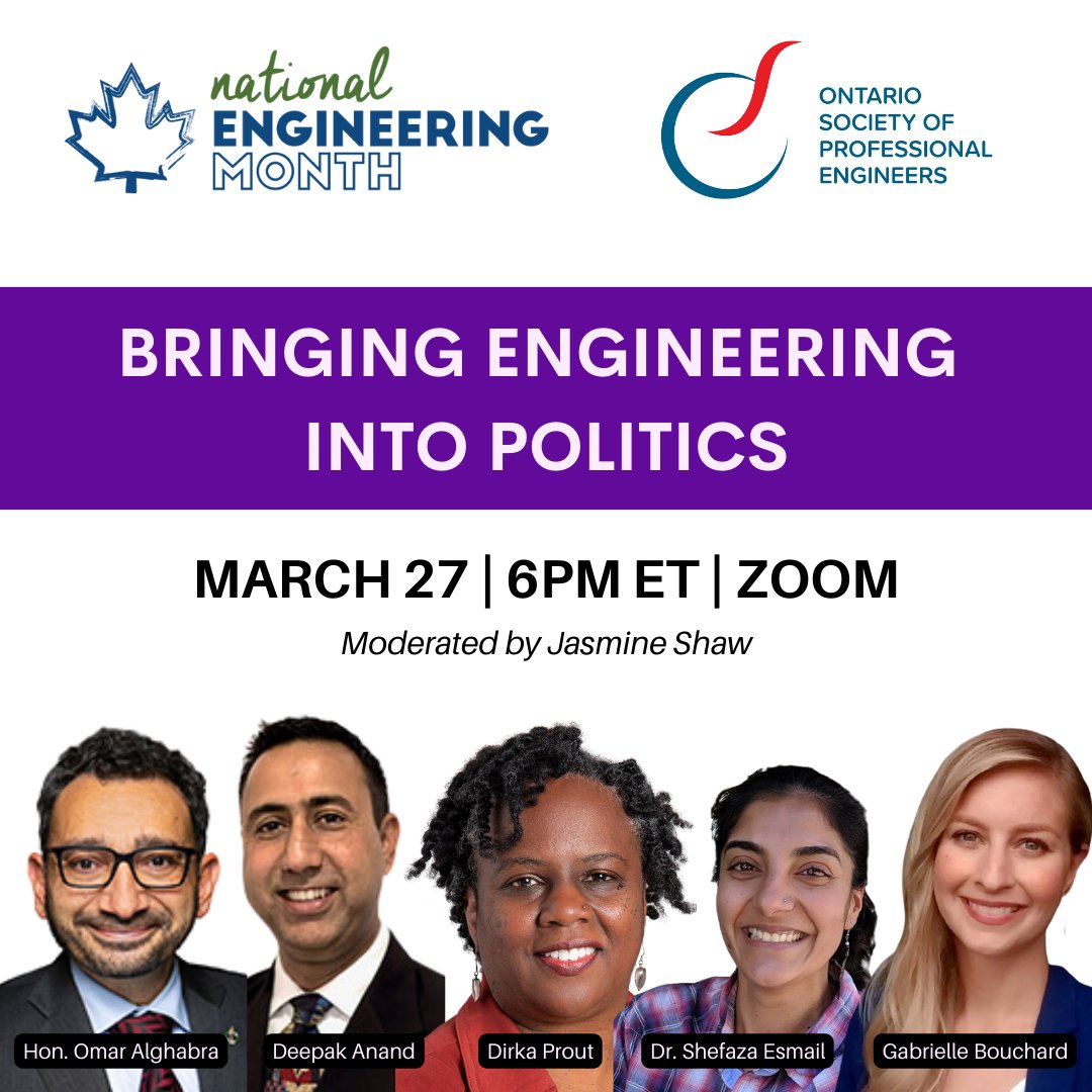 Join me on March 27 to celebrate #NationalEngineeringMonth and learn all about the importance of #engineering representation in #politics! Get your free ticket here: bit.ly/3ZEznU1