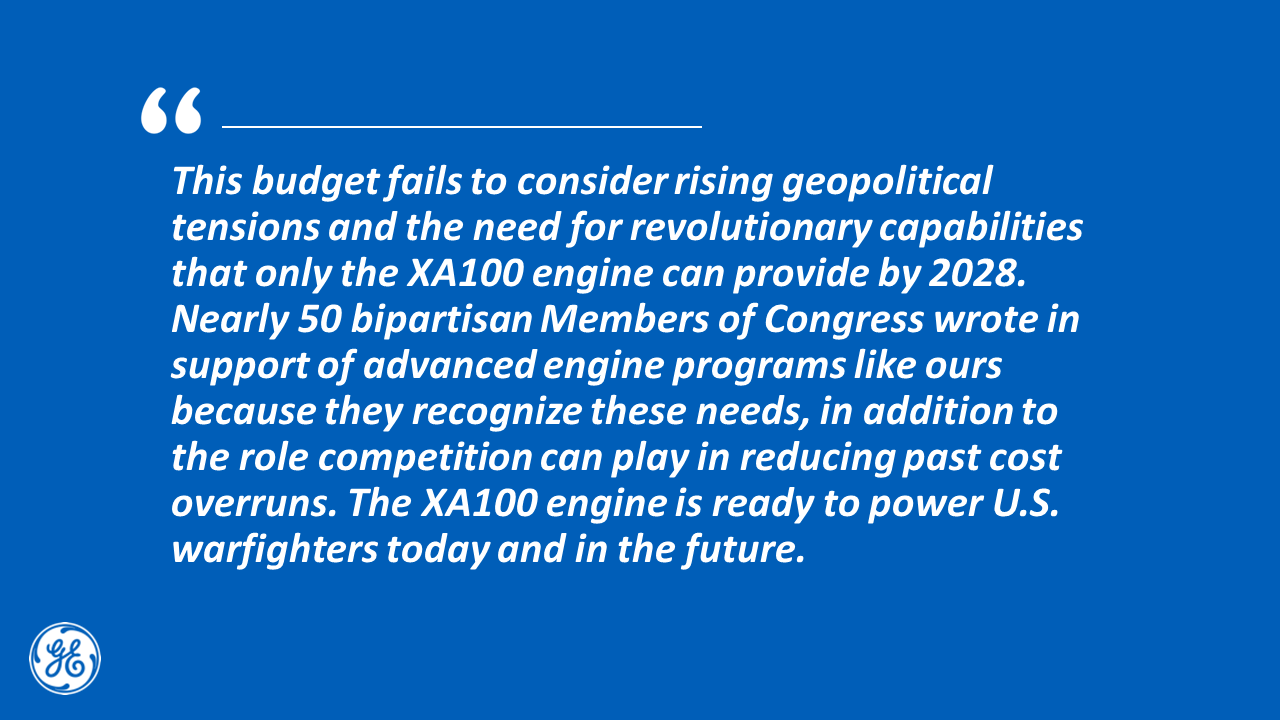 GE Aerospace on Twitter: GE s #XA100 engine developed under AETP is