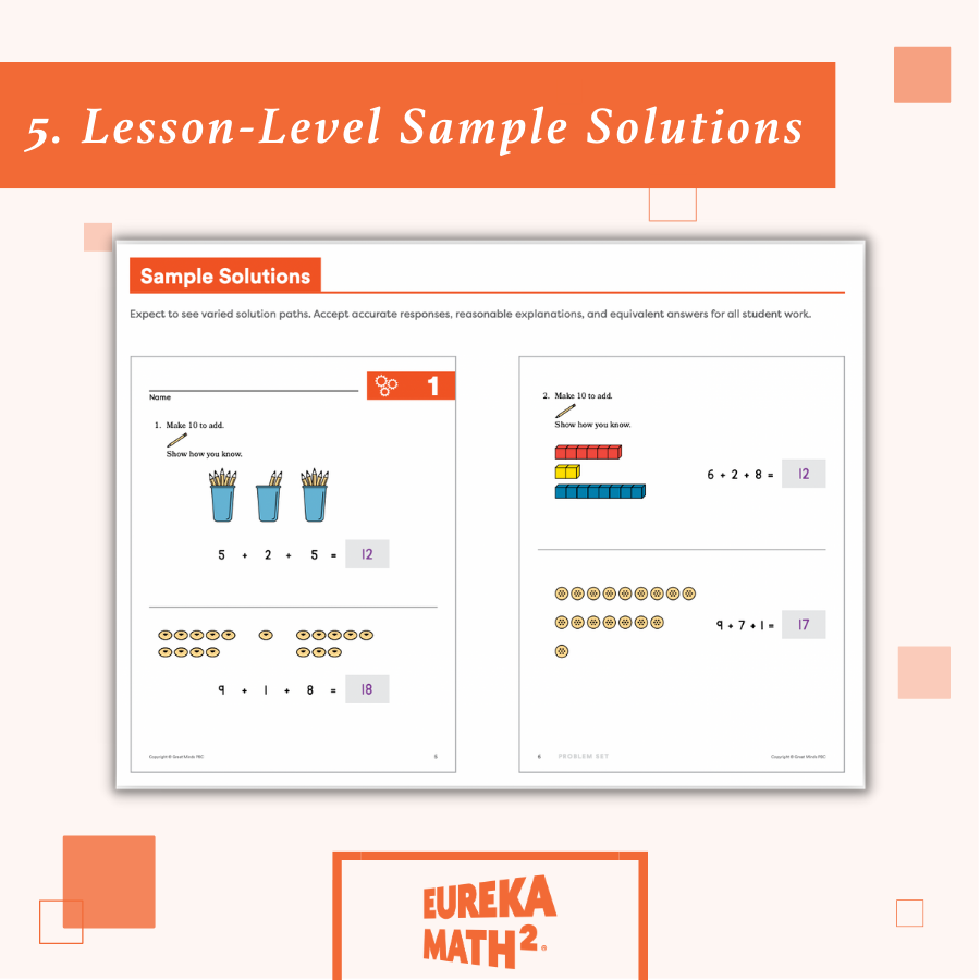eureka_math's tweet image. Need examples to help guide your math instruction and support your students' learning? Check out the Lesson-Level Sample Solutions included in your Teach book. #teachingstrategies #mathresources