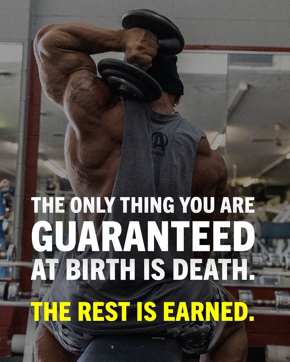 Nothing in life is guaranteed. You get what you put in. Be an ANIMAL.

Share this with someone that needs some motivation. 💪

#motivation #mondaymotivation #iamanimal #builtnotborn #fitness #gym