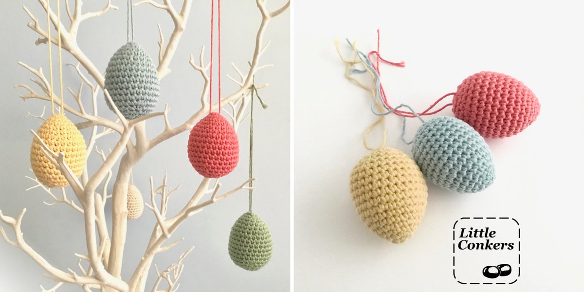LittleConkers's tweet image. Organic cotton egg ornaments in beautiful pastel colours, with or without hanging loops.  littleconkers.co.uk/shop/egg-decor… #LittleConkers #SpringDecorations #EasterEggs