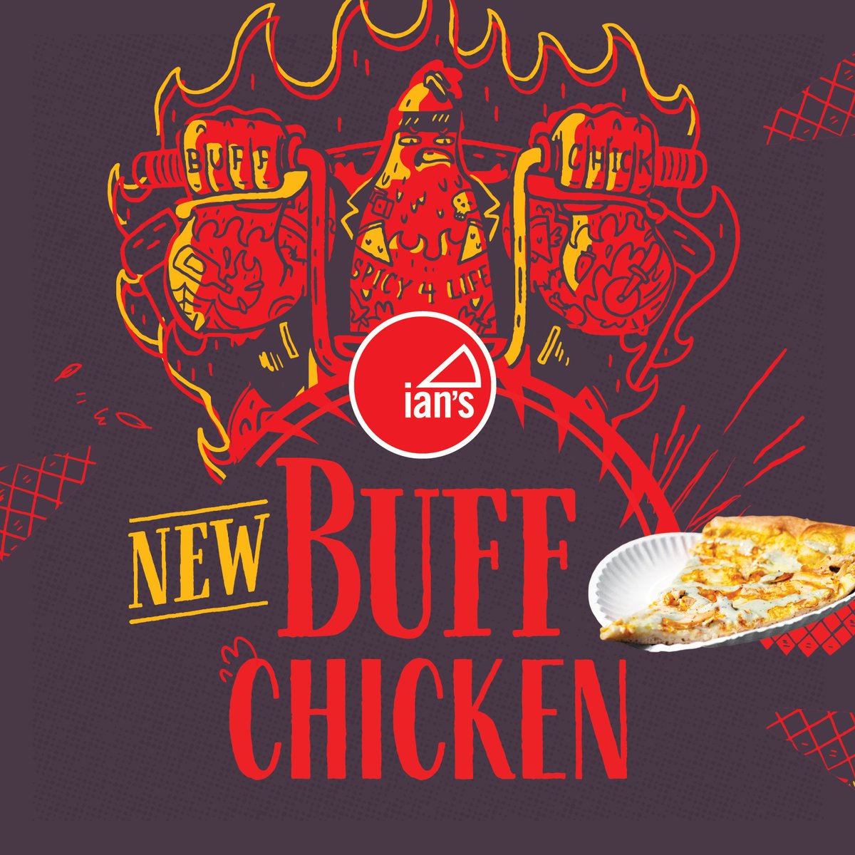 IansMadison's tweet photo. ππ²π²πΉπΆπ»π΄ π―ππ³π³? πͺ
Come take a flavor ride and check out our new and improved Buffalo Chicken slice!
Dry-rubbed chicken in every bite, a heckinβ buffalo kick, and a new funky gorgonzola cream drizzle! π π
#IansPizza #BuffaloChickenPizza #BuffChicken https://t.co/0bwSU1HXqP