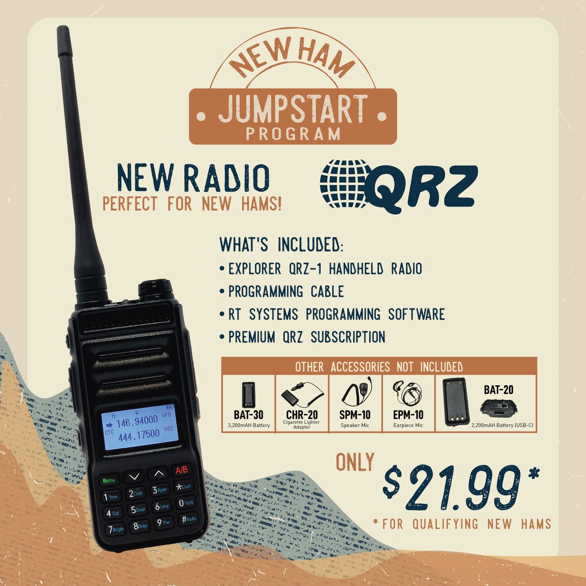 gigaparts's tweet photo. 🗣 LAST CALL FOR NEW HAMS TO GET THE EXPLORER QRZ-1 FOR $21.99 ‼️

This program is available to amateur radio operators licensed in the USA and EXPIRES MARCH 31, 2023, or while supplies last. 

To signup, new hams should complete the application process at https://t.co/2KUfFdbtXY https://t.co/Q0EjFE4y1T