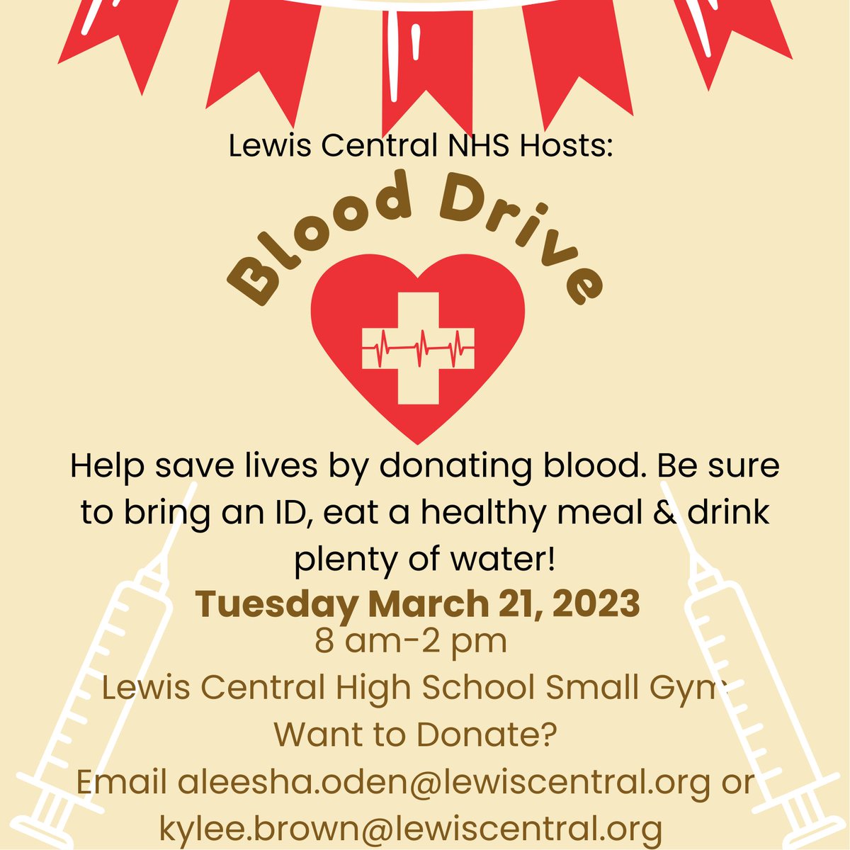 LewisCentralCSD's tweet photo. 💓 Donate blood 1️⃣ week from tomorrow at LCHS! 
Contact info to reserve your spot is listed in the image. 
#InspiringExcellenceLC #LCTitans https://t.co/OcV5Q8TpAw