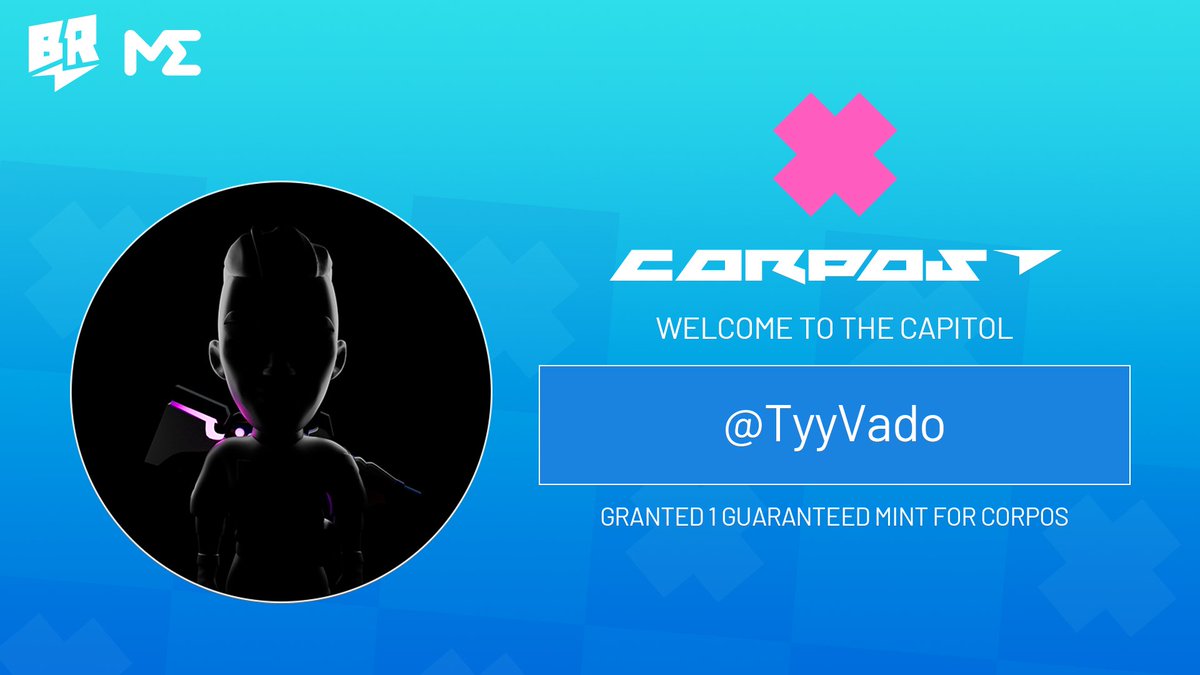ojk0304's tweet photo. Welcome @TyyVado ⚔️

Your application for Corpos OG Whitelist has been accepted. We have assigned your role in Discord.

See you in The Capitol 🫡 https://t.co/Uns2yWPLto