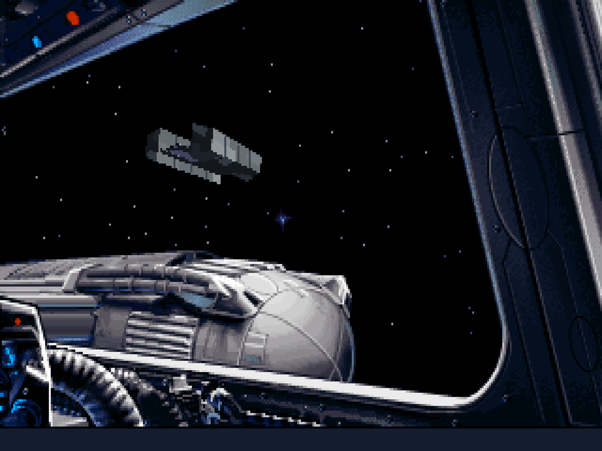XwingGameSeries's tweet photo. Looking back in my Y-wing... to see some great pixelart by Jon Knoles @jonk1969.

#xwing #starwars #lucasarts #lucasfilmgames #retrogaming 
#retrogames #retrogamer #dosgaming #dosgames https://t.co/W54hohtZn9