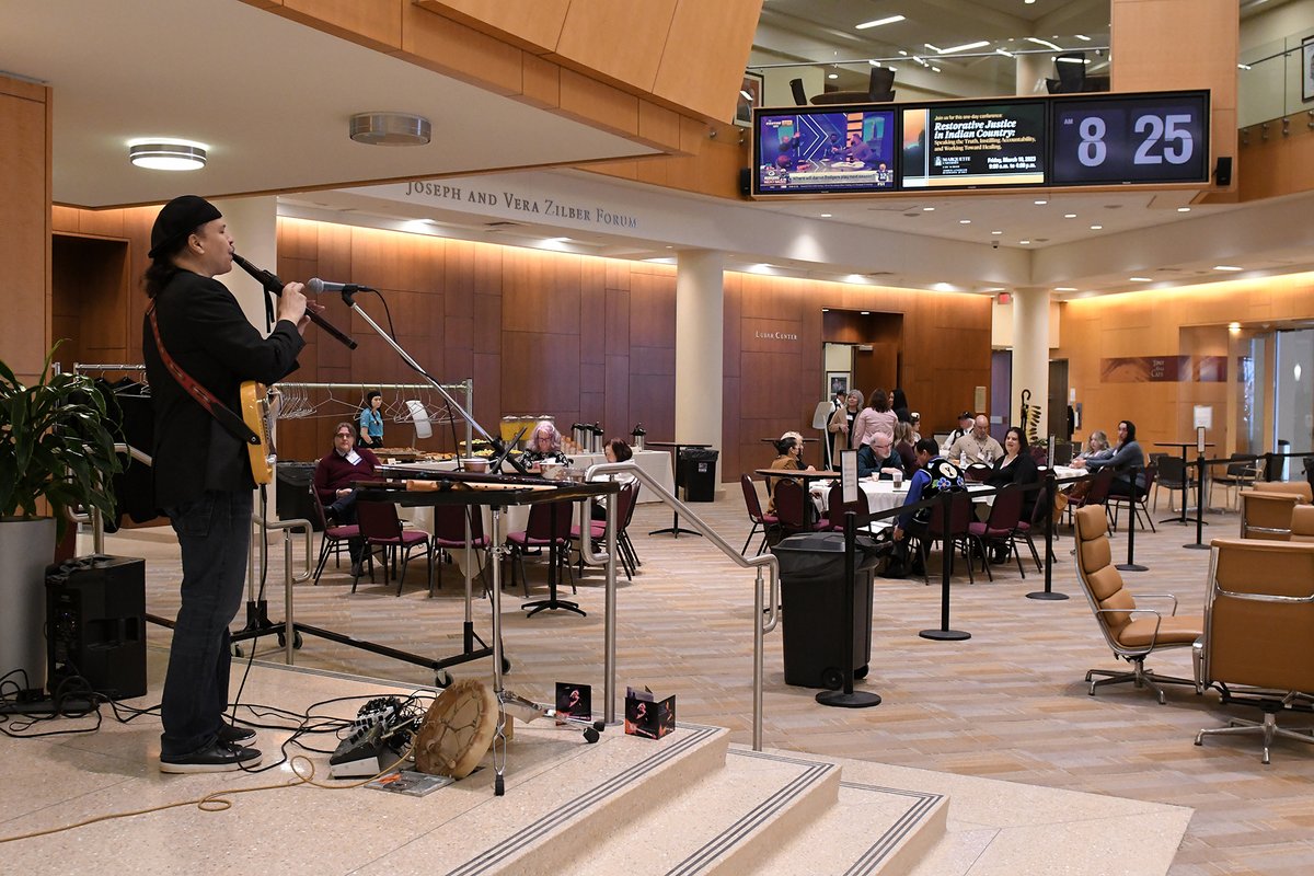 mulaw's tweet photo. Just a few photos from the Restorative Justice in Indian Country conference from last week. We know the weather was a bit uncooperative so if you were unable to join us in-person, you are able to view the conference online: https://t.co/qph5Vy1hFO. #MarquetteLaw #AndrewCenter https://t.co/GprsaVzIg3