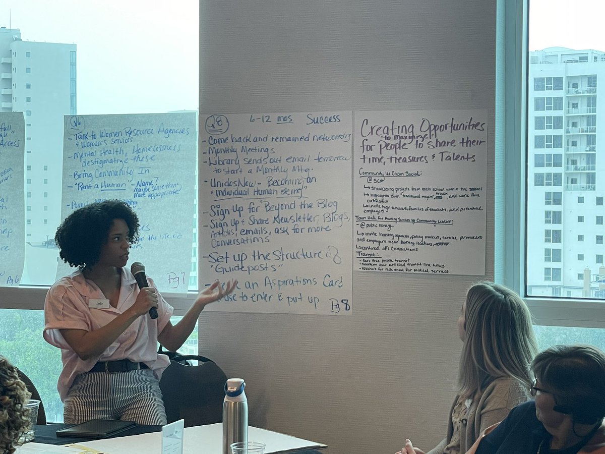 KelAlexander_'s tweet photo. @IUPhilanthropy students in the #TPFStudyAway course present ideas following table conversations guided by themes derived from @ThePattersonFdn #A2A and #DA4A community conversation simulation. https://t.co/CYtvfpgxky