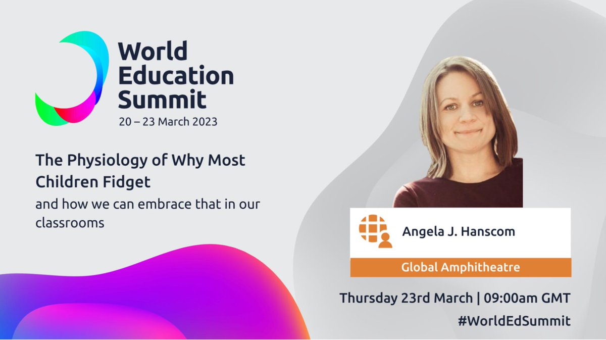 TimberNook (@timbernook) on Twitter photo This is next week!! 💕
Angela Hanscom will be presenting, "The Physiology of Why Most Children Fidget" is on Global Amphitheatre for the World Education Summit on Thursday 23rd March at 09:00am GMT.
Learn more here:
worldedsummit.com/speakers/angel… This is next week!! 💕
Angela Hanscom will be presenting, "The Physiology of Why Most Children Fidget" is on Global Amphitheatre for the World Education Summit on Thursday 23rd March at 09:00am GMT.
Learn more here:
worldedsummit.com/speakers/angel…