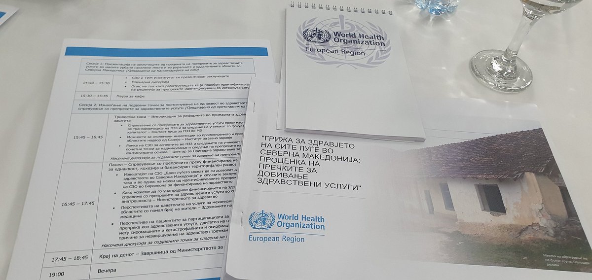 JBTasevska's tweet photo. The latest @WHOMKD supported assessment of barriers in access to the healthcare services gives very valuable data for policy makers and all working in support of health system reform. First discussions on health inequities in rural areas held in Strumica now. https://t.co/skSsPISV3w