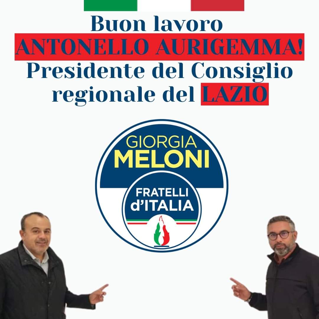 DenisNesci's tweet image. La massima Assise del #Lazio sarà presieduta da @antoaurigemma.
Non poteva esserci profilo migliore per quello scranno.

Auguri di buon lavoro al Presidente @Francescorocca, alla sua #giunta e a tutti i consiglieri regionali.