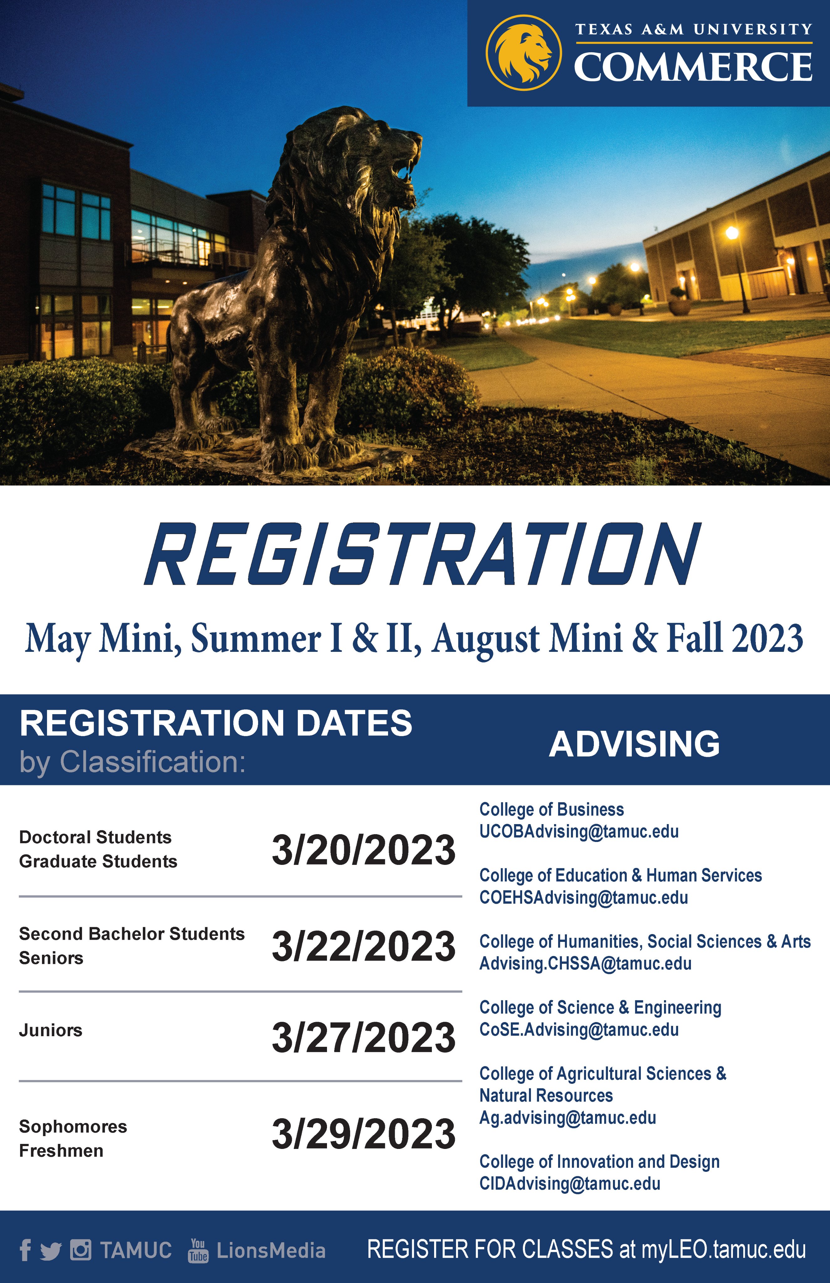 TAMUC Registrar's Office on Twitter "Registration for May Mini, Summer