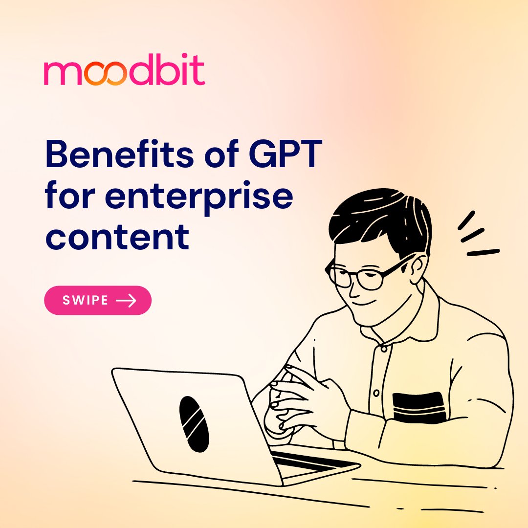 moodbit's tweet image. Struggling to create engaging social media content for your enterprise? 🤔💭💻📝👀
GPT generates engaging social media content for enterprises, saving time and boosting online presence. Check out the main benefits here ⬇

#gpt #enterprisecontent #contentgeneration #genAI