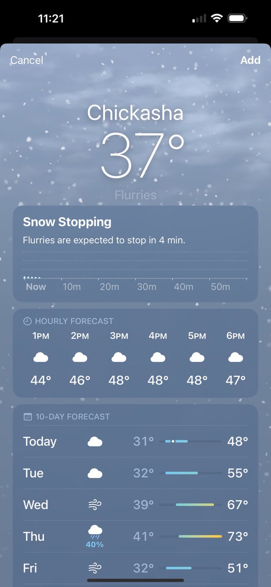 These low temperatures?