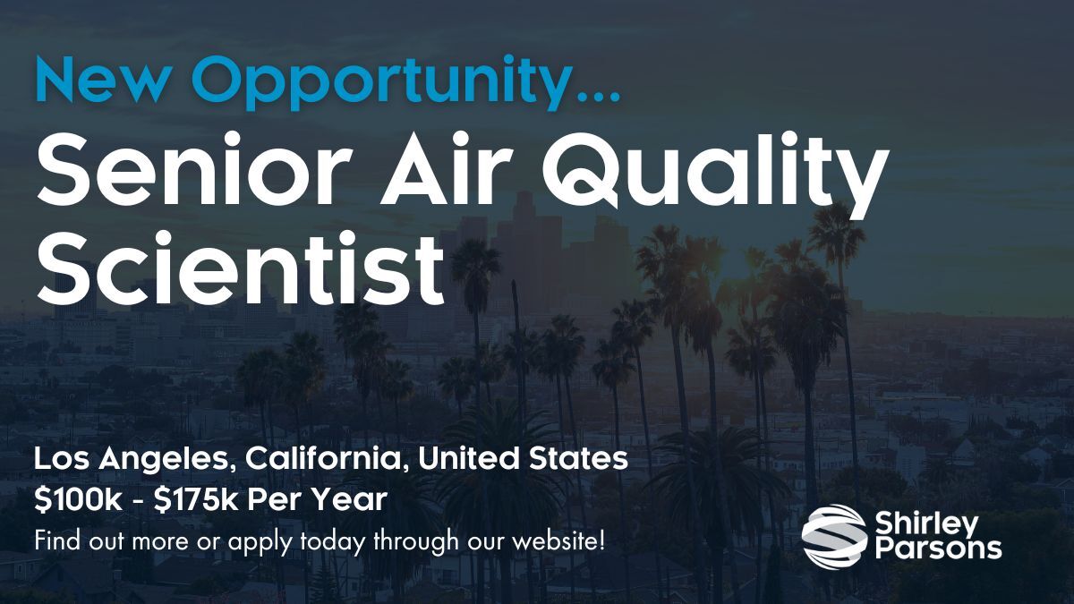 We have partnered with a growing consulting organization who are looking to appoint a Senior Air Quality Scientist. This position covers company-wide facilities within Southern California, with 25-30% travel. 

Apply here: bit.ly/3ZFNuby 

#jobs #vacancy #engineering