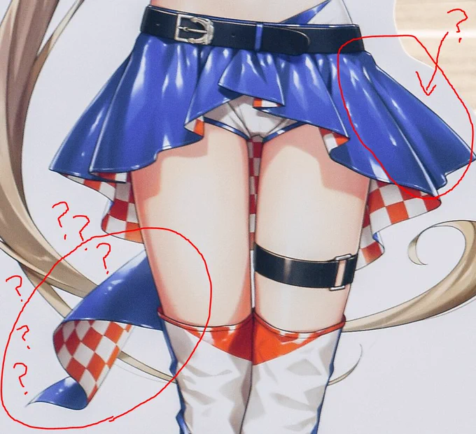 あらためて出力に向けて作りこんでいくとスカートどうなってんの問題が再燃してきた。お尻を見せろ秋雲ぉ... 