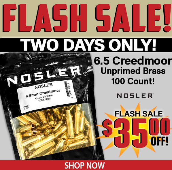MidsouthShooter's tweet photo. Quick! Before it's too late! #nosler #65creedmoor #loadyourown #midsouthshooterssupply #flashsale #brass #reload #reloaders #handload https://t.co/xkJVwBrRq9