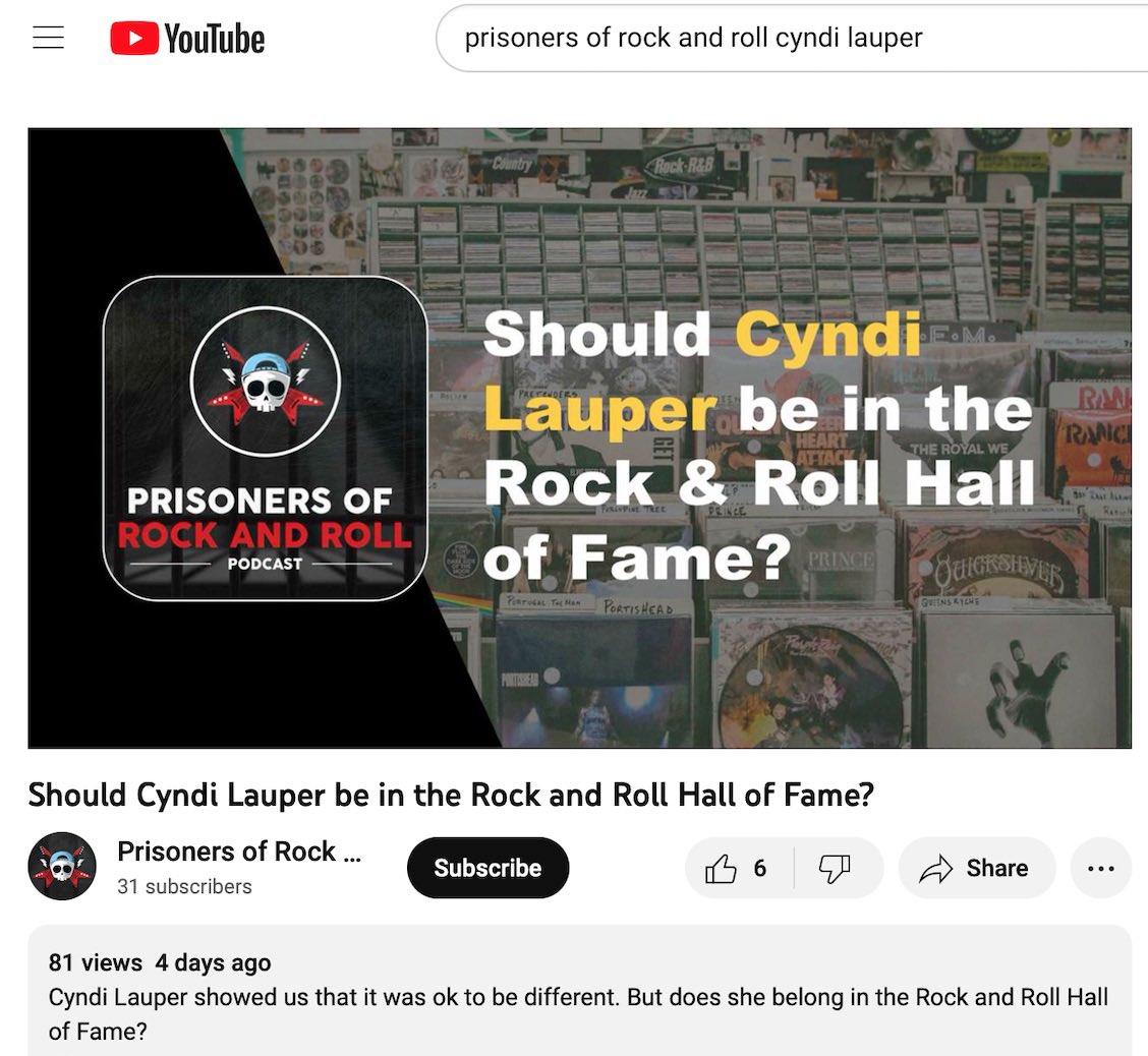 CyndiMuseum's tweet photo. Should Cyndi get inducted into the @rockhall ? You know what we think 💪🏻 but here’s some more opinions: https://t.co/yeANaNiI6M @PrisonersofRock #cyndilauper #inductcyndi https://t.co/uNJVUQt4xh
