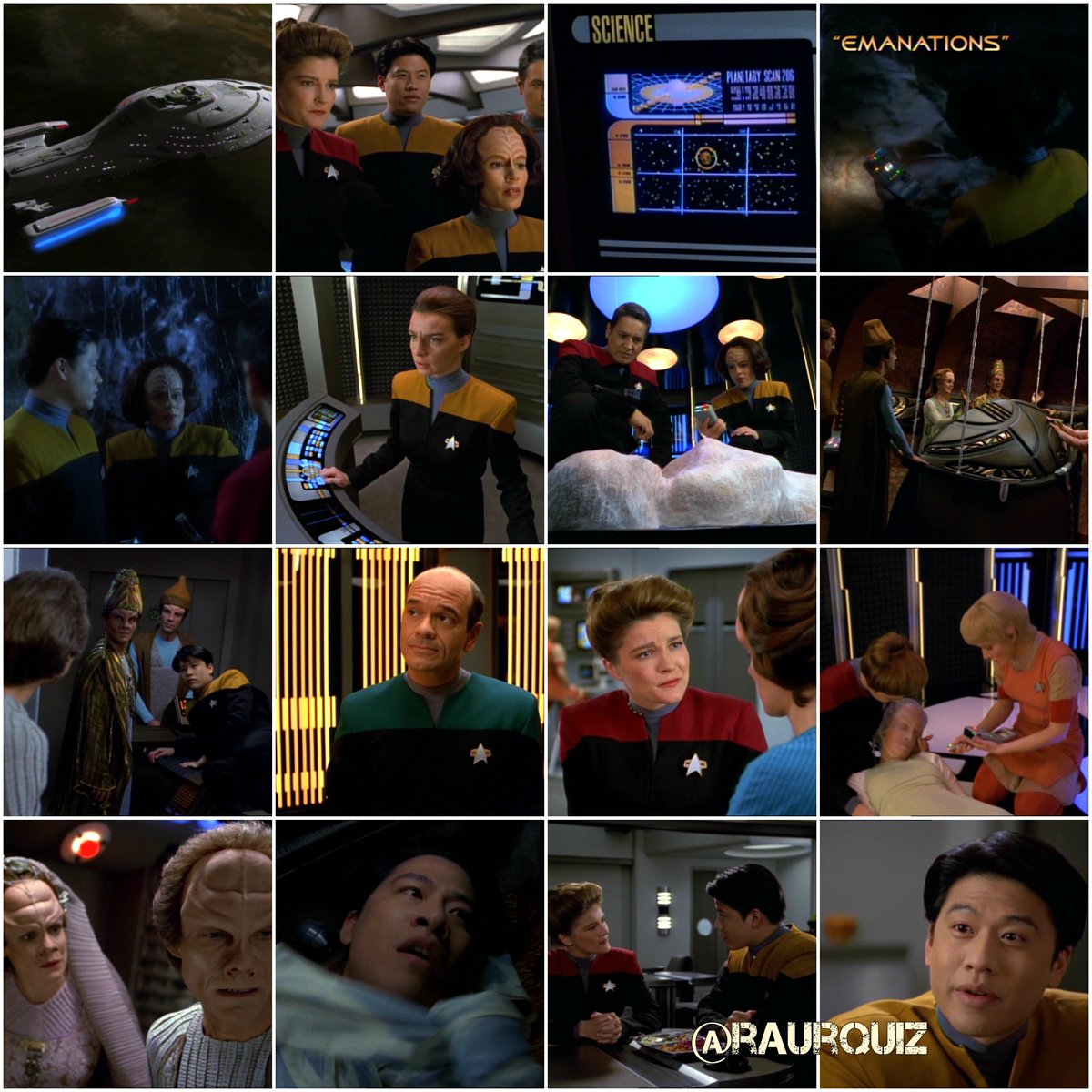 raurquiz's tweet photo. #otd #startrek #voyager #emanations #janeway #chakotay #tuvok #kim #paris #belannatorres #kes #emh #neelix #DrNeria #Hatil #Ptera #Seska #ArayaGaran #startrek56 @TrekMovie @TrekCore @StarTrek @StarTrekOnPPlus @TheKateMulgrew https://t.co/l4avdcxsMH