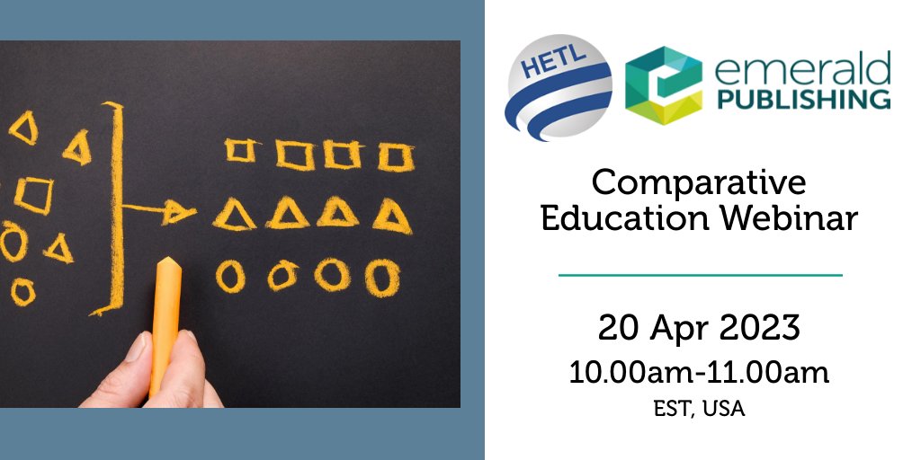 Join us for the @HETLAssociation #ComparativeEducation webinar. 
Register here 👉 bit.ly/3IzE2zf
@kimterri @william_c_smith @UNECOSOC @UNESCO @IAU_AIU @icde_org @AdvanceHE #EducationPolicy #HigherEducation #InclusionInEducation #EducationForAll
