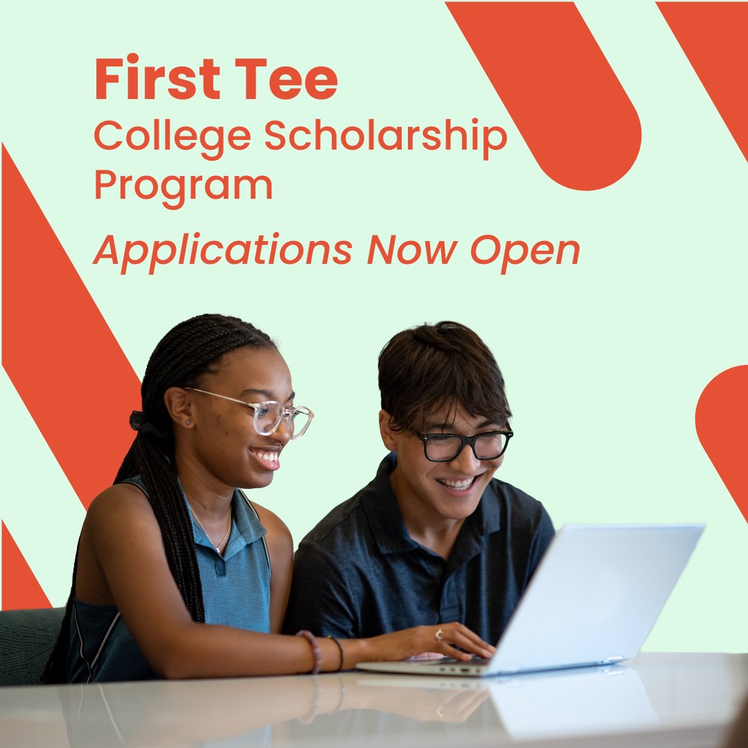 tftco's tweet photo. Applications are now open for the First Tee College Scholarship Program! The program offers mentoring, professional development opportunities and scholarships of up to $20,000. 
Learn more at https://t.co/moW1L1CRGb 
#BuildingGameChangers https://t.co/znyB3GUY6E