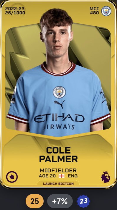 🟡Giveaway🟡 
Giving away this limited Cole Palmer card to one of u.
All u got to do for a chance of winning:
- Like + retweet 
- Follow me
Winner will be rolled 17.03.23at 7pm.

#SoRare #EPL #Giveaway #MCFC