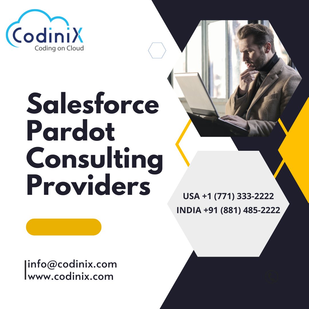 CodinixC's tweet image. Salesforce Pardot Consulting Providers 

For more info visit us at: codinix.com/salesforce 

#salesforce #pardotexperts #hiresalesforcedevelopers #hiresalesforceconsultant #salesforceexperts #salesforcedevelopers #salesforceconsultant #pardot #salesforcepardot #cloudservices