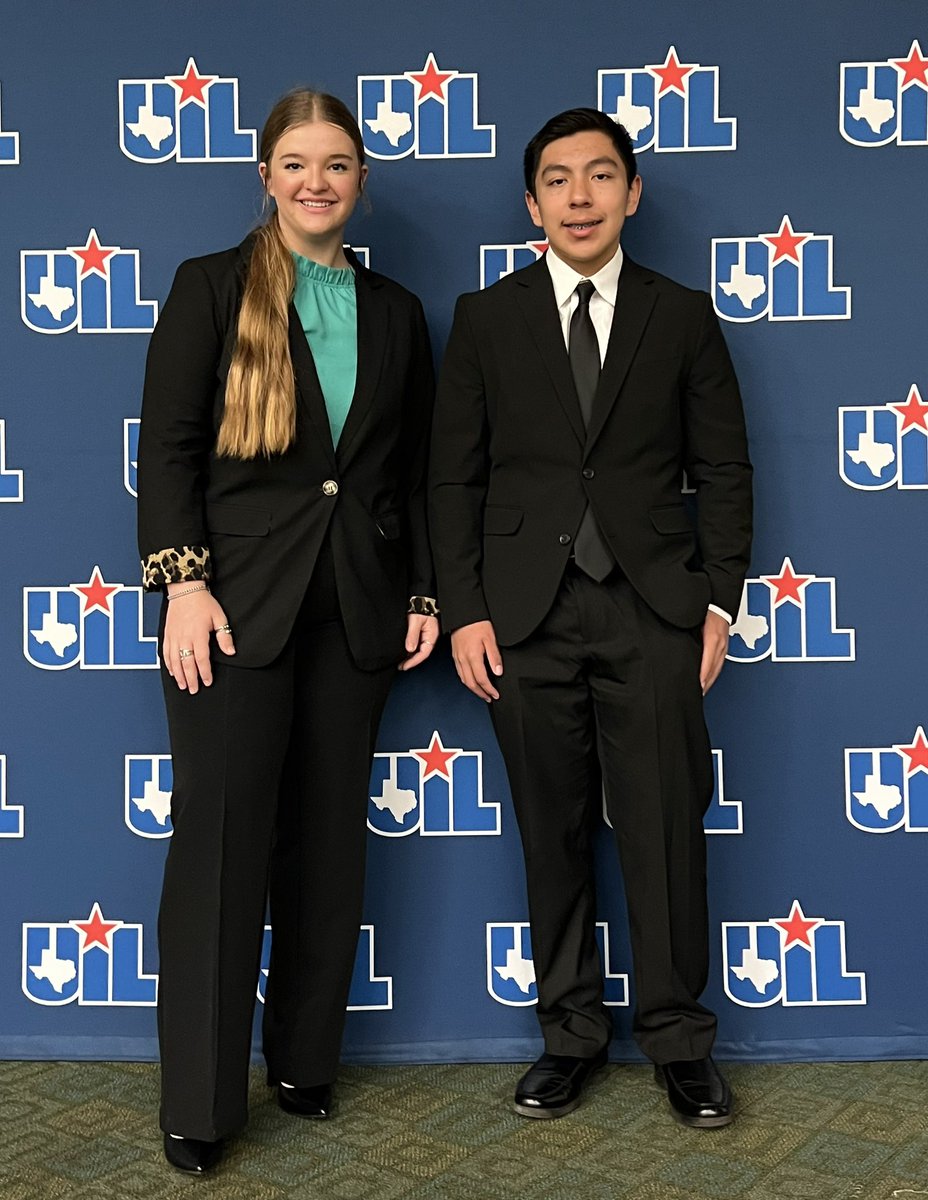 Good Luck to Allie Caddell and Alex Ponce as they compete at the UIL State CX Debate contest today and tomorrow!!!