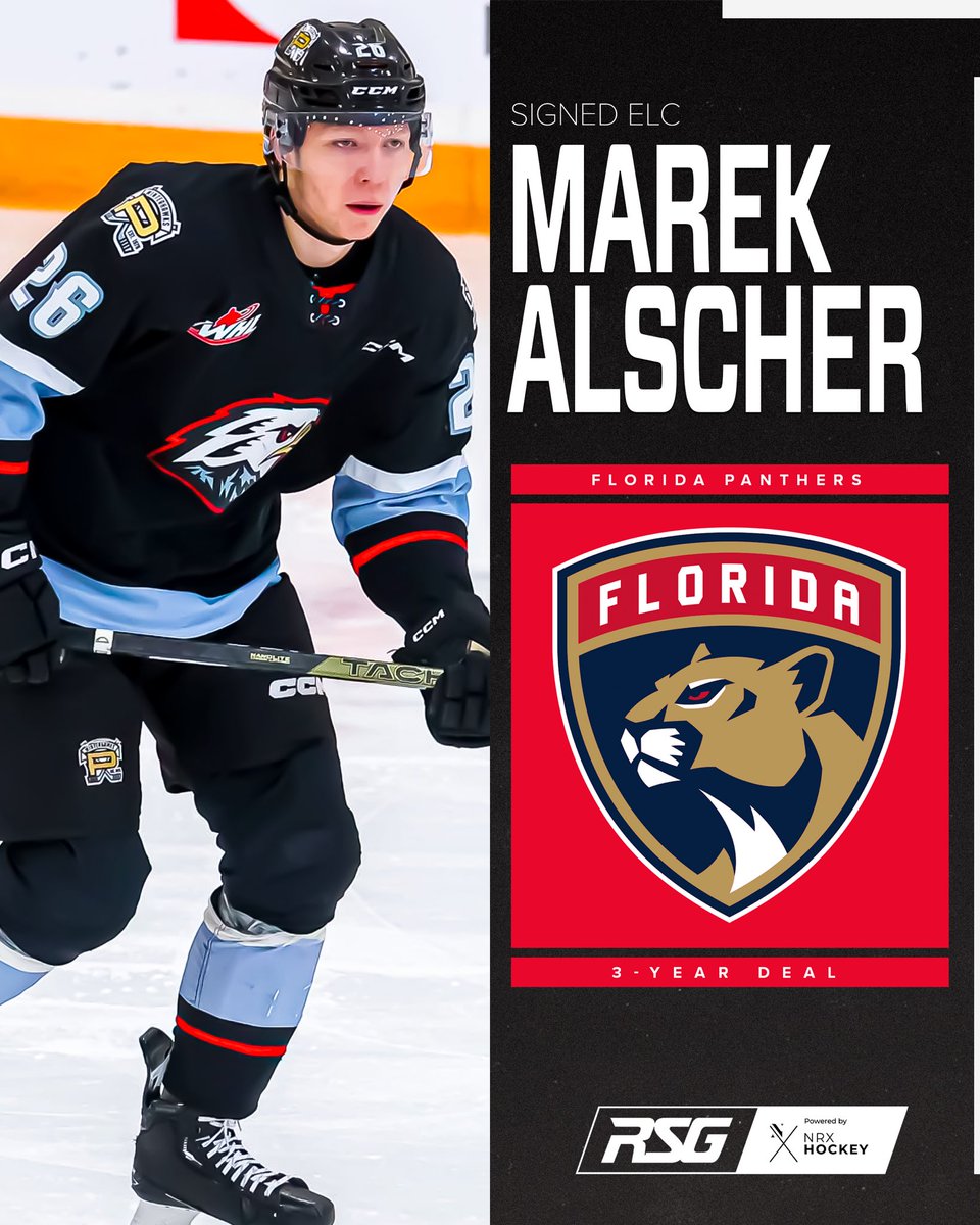 Congrats to <a href="/alsik131/">Marek Alscher</a> on signing his entry-level contract with the <a href="/FlaPanthers/">Florida Panthers</a>!

#RSGHockey #NRXHockey #TimeToHunt