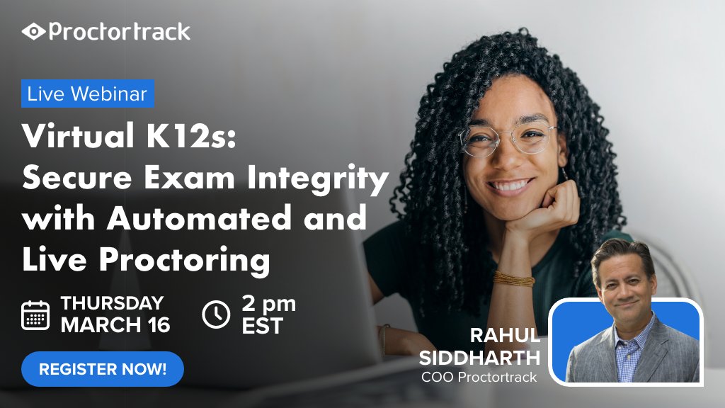 Webinar on Thursday, March 16 | Virtual #K12s: Secure Exam Integrity with Automated and Live Proctoring
ecs.page.link/Zvthp
#edtech #education #students #universities #onlinelearning #onlineexams #proctoronlineexam #remoteproctoring #testing #chatgpt #chatbot