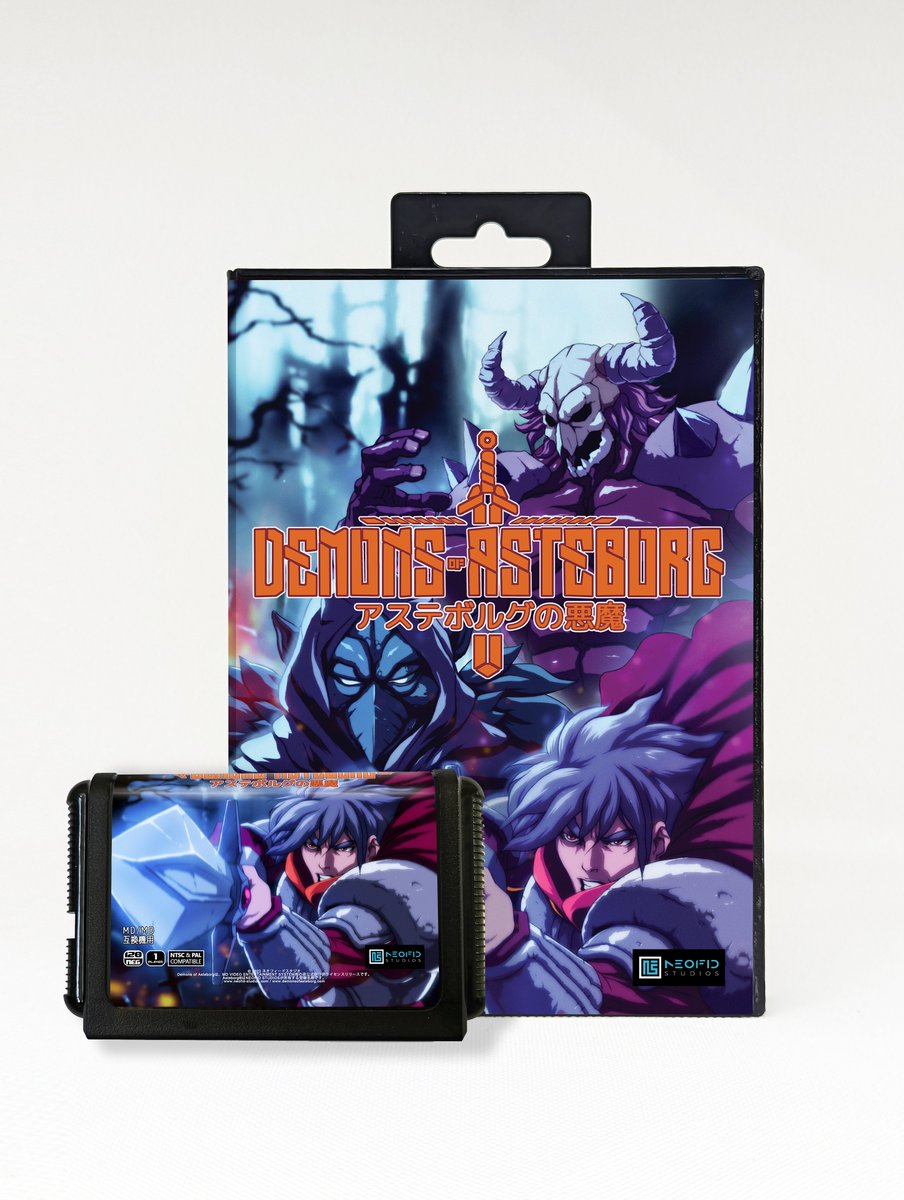 DAsteborg's tweet photo. 🎉 #SegaMegadrive fans in Asia, rejoice! 
Demons of Asteborg is now available in your language! 😍 Choose English or Japanese manual, and play in Japanese, Chinese, Korean, Russian, English, or French. 🌟 Pre-order now and get ready to play in April : https://t.co/7vHhIF0hh3 👈 https://t.co/SlhSbVrkxQ