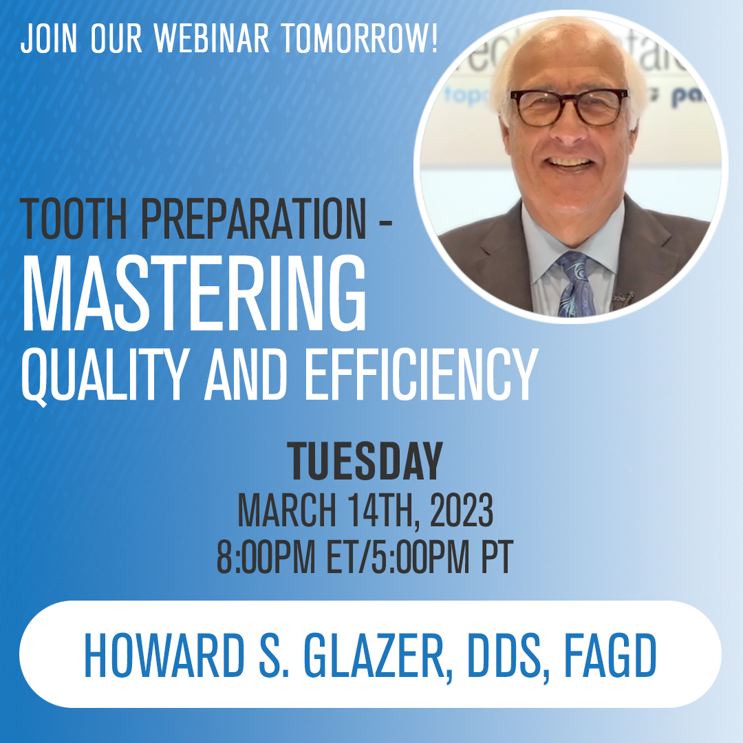 SSWhite1844's tweet photo. Last Chance to Register!
Be sure to tune in to this exclusive webinar on Tooth Preparation - Mastering Quality &amp; Efficiency! 
Register Here Now: https://t.co/wtoon6Zvw7

#sswhitedental  #DentalLearning https://t.co/CFaivBz2y0