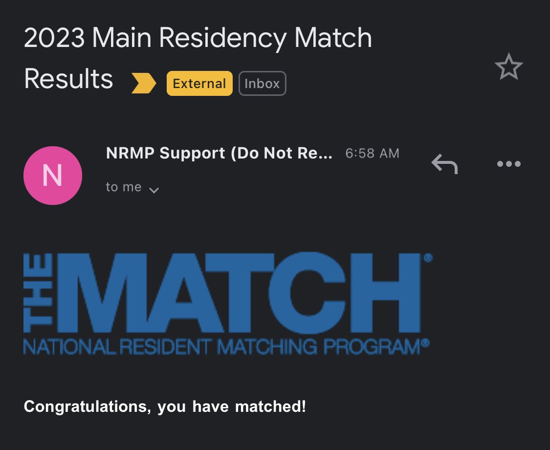 What an amazing email to wake up to! To all the queer and/or Brown pre-meds and medical students, don’t give up on your dream. The field of medicine needs you! I’m going to be an OBGYN! #Match2023 #obgynmatch