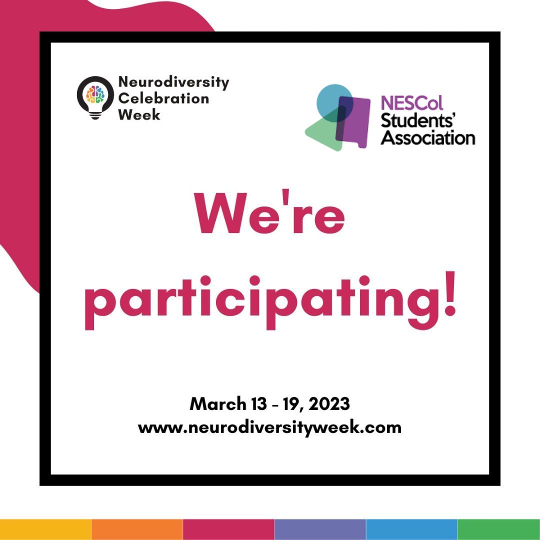 NESColSA's tweet photo. Our team will be participating and learning this Neurodiversity Celebration Week along with the rest of NESCol!

Head to https://t.co/HOwoXWEuRA to see what you can do to take part ❤️ https://t.co/QM0kRmLKt5