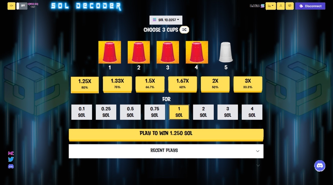 🚨🚨Great news for our holders!🚨🚨

We have further expanded our partnership with <a href="/DegenLabs/">DegenLabs</a> to provide a new game for our holders! 

🎉Play Degen Flip Cup with $DCODE and Solana now: dcode.degenflipcup.io 🎉

Plenty of high chance multipliers on flips meaning more wins!!