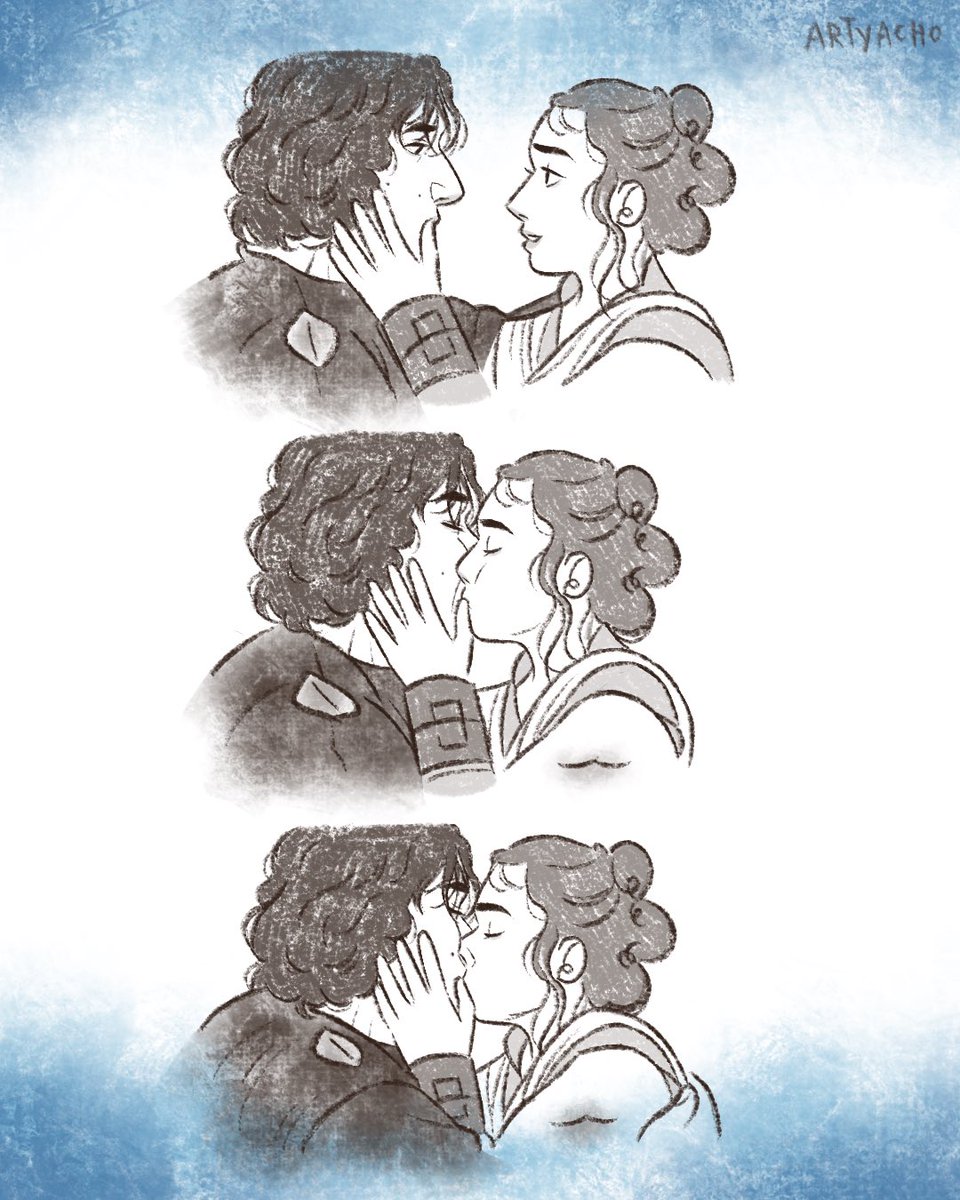 artyacho's tweet photo. #Reylo to set the week off right 💙🥺🦋 https://t.co/GgxKXOcmEb