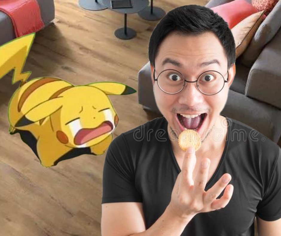 david4hd's tweet photo. He stole pikachu's cookie ! https://t.co/Oiz385C7OH