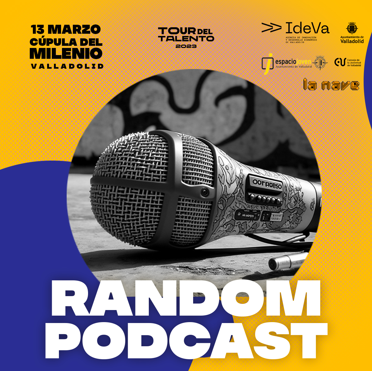 Todo listo en la #CúpuladelMilenio. Esta tarde te esperamos para asistir a RANDOM, podcast escénico, con todo el equipo de @lanavevll dentro de la programación de ocio del #TourdelTalento by @cljvalladolid @EJnorteVLL 

Consigue gratis tu entrada >> eventbrite.es/e/entradas-ran…